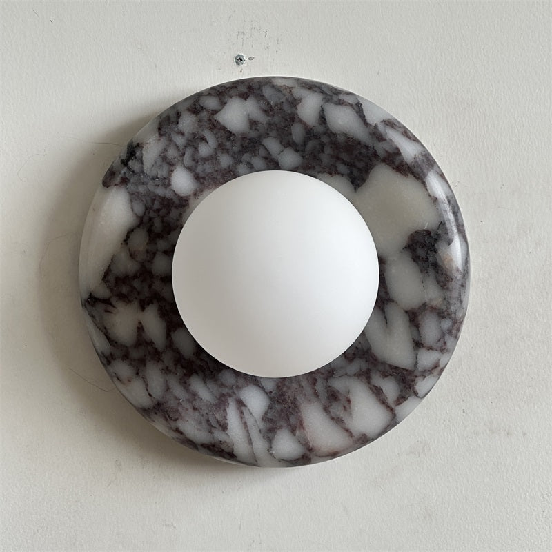 Evenir Modern Minimalist Bvlgari Purple Marble Sconce Wall Lamp - Lamp Copper