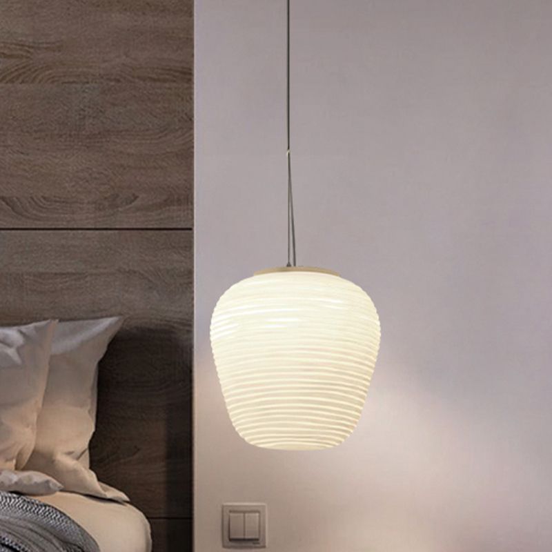 Ritta Design LED Suspension Blanc Verre Métal Chambre à coucher - Neutralighting