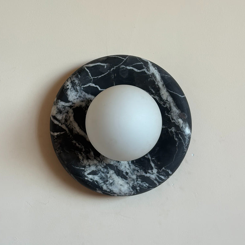 Uvinos Modern Minimalist Black Marble Sconce Wall Lamp - Lamp Copper