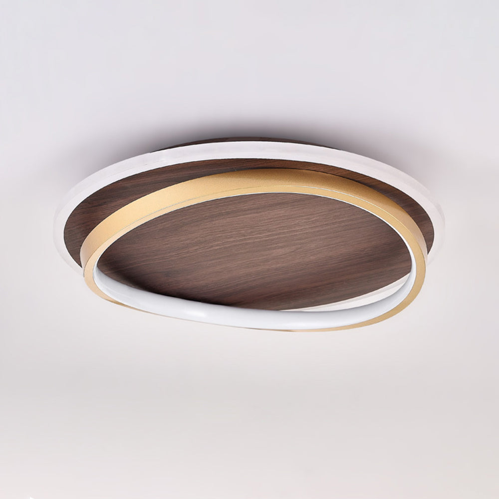 Arisha Moderne Rund Dimmable Plafonnier Or Métal Acrylique Chambre à coucher