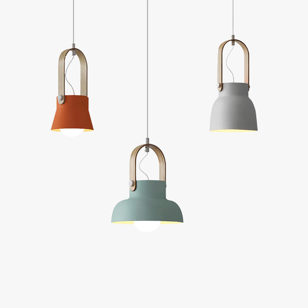 Valentina Vintage Suspension Noir/Orange Métal/Bois Chambre à coucher - Neutralighting