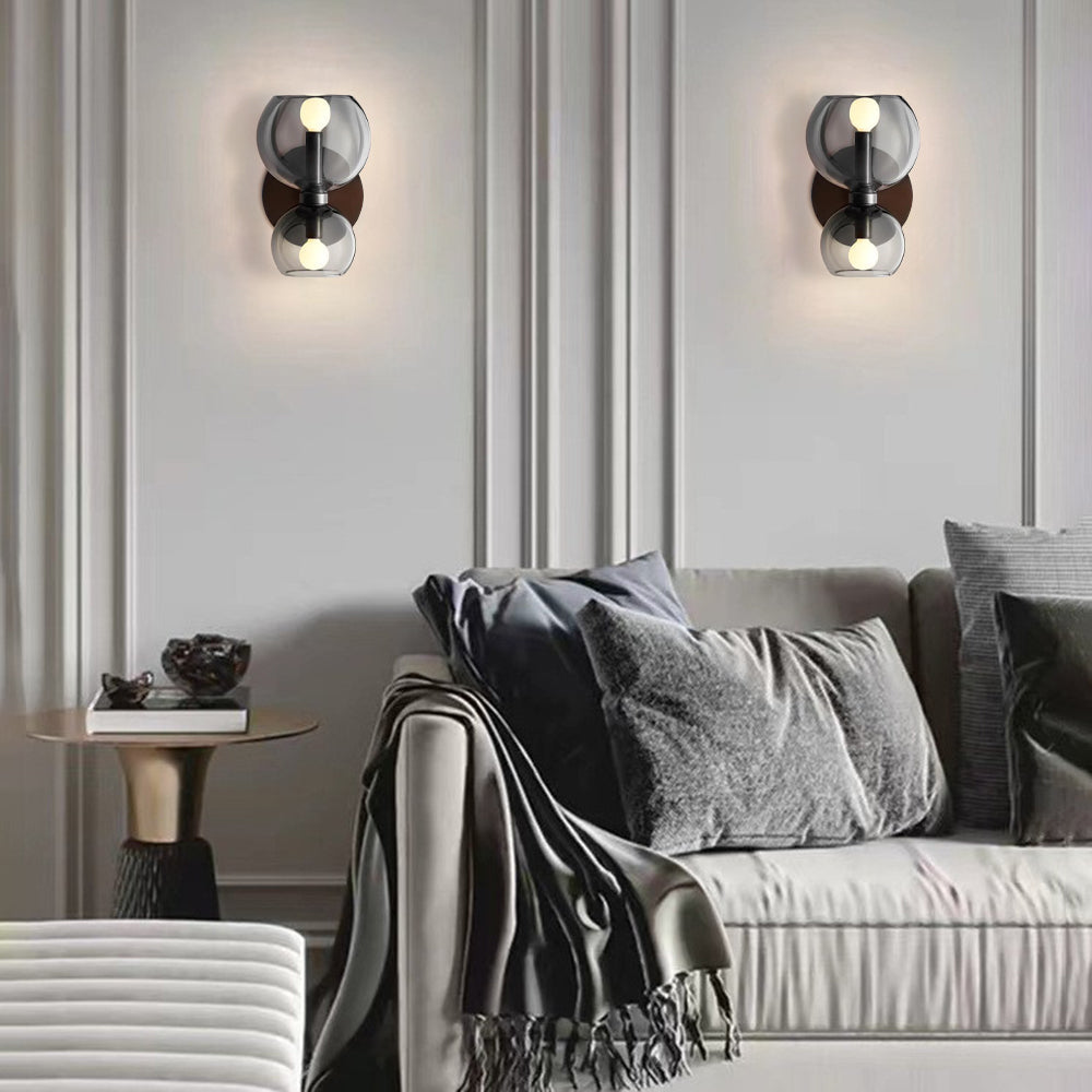 Valentina Moderne Sablier LED Applique Murale Métal/Verre Blanc Salle de séjour