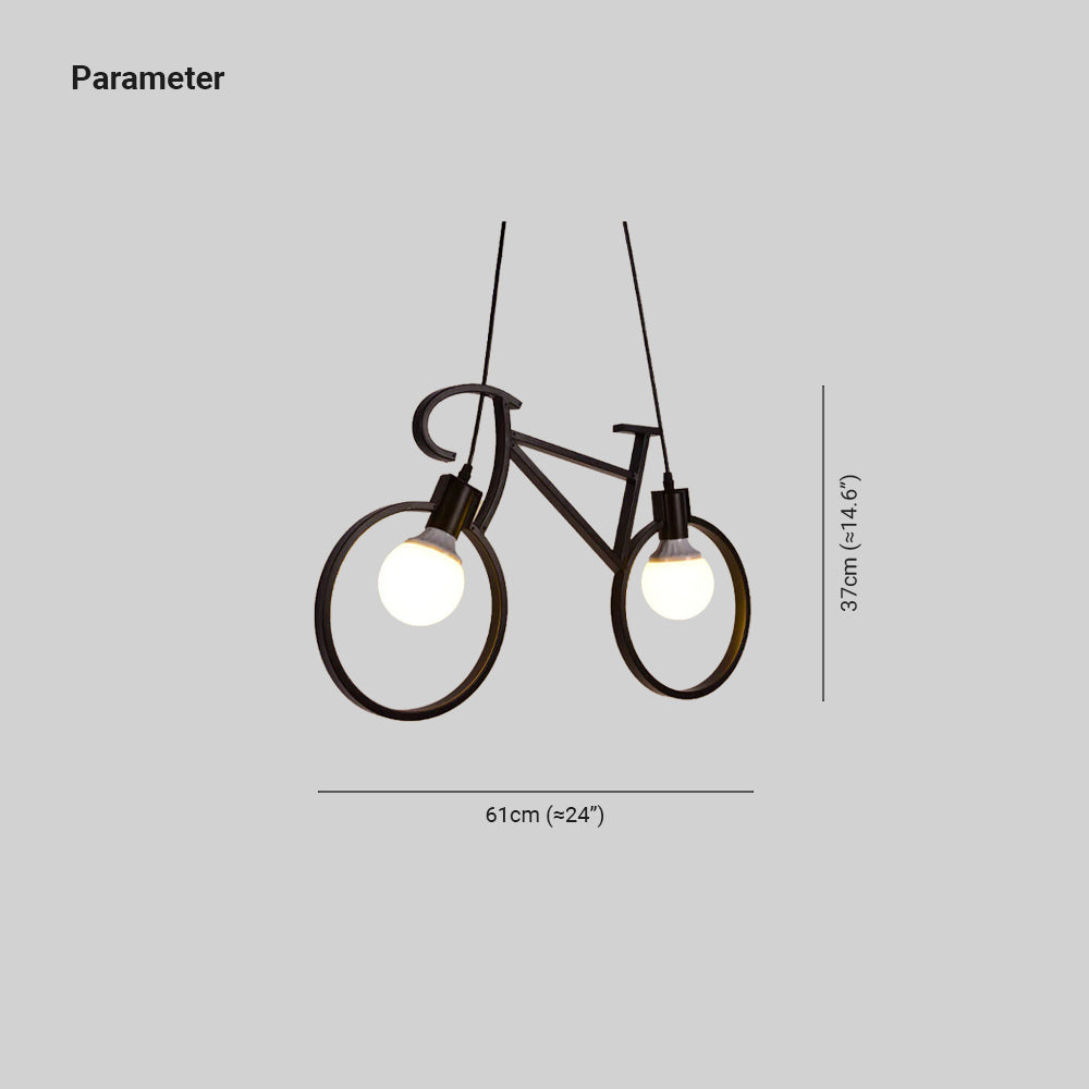 Mira Moderne Créatif Forme De Bicyclette LED Suspension Métal Salon - Neutralighting