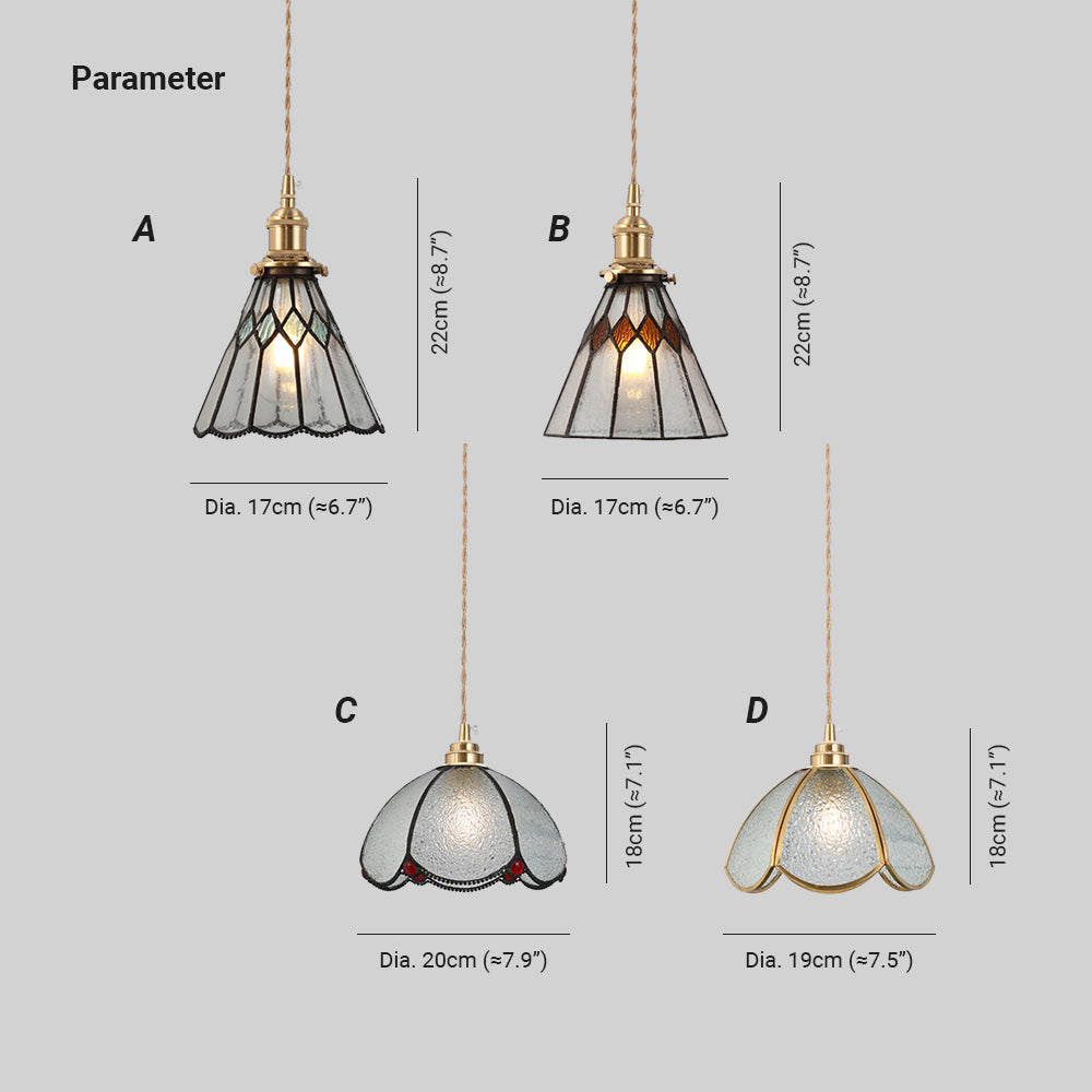 Valentina Vintage Suspension Verre Chambre À Coucher/Salle À Manger - Neutralighting