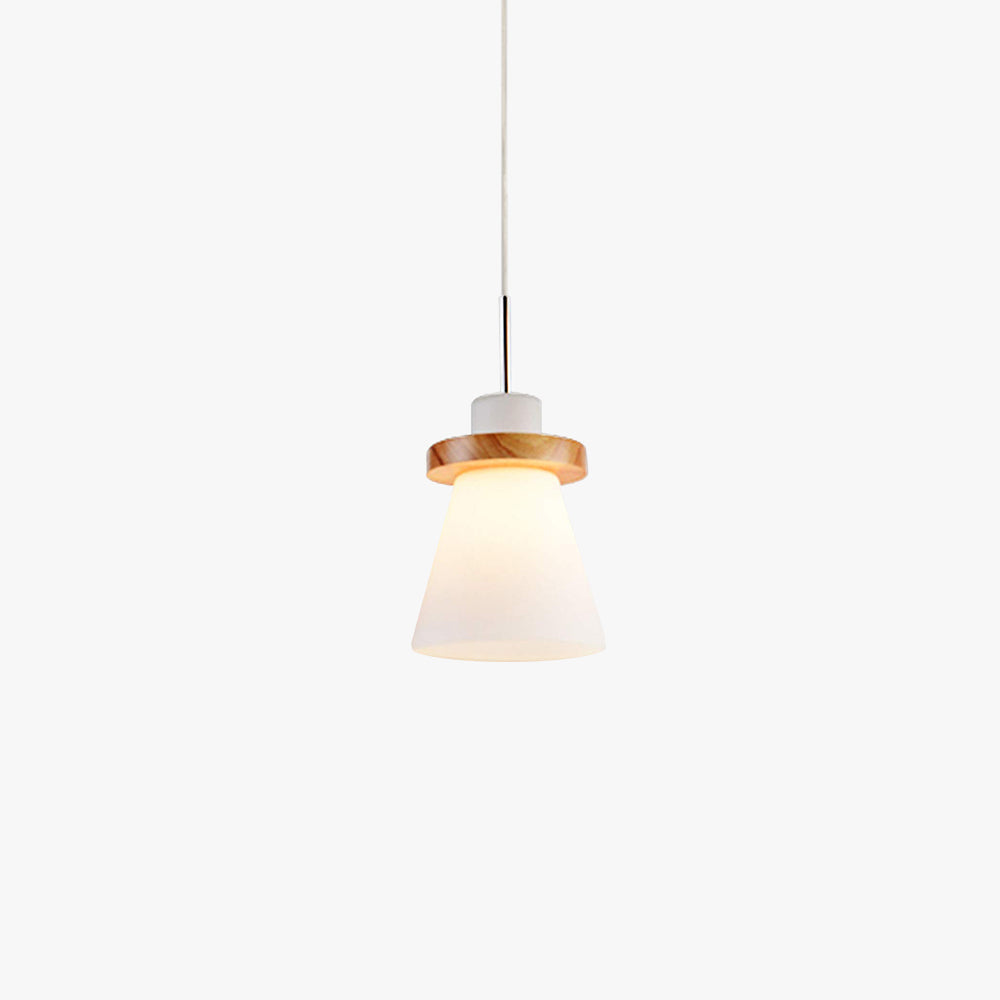 Valentina Minimalisme LED Suspension Bois Verre Chambre À Coucher/Salle À Manger - Neutralighting
