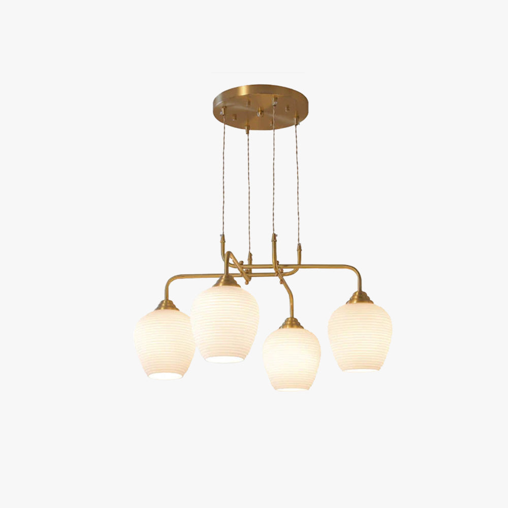 Valentina Moderne LED Lustre Or Métal Verre Salon/Chambre À Coucher