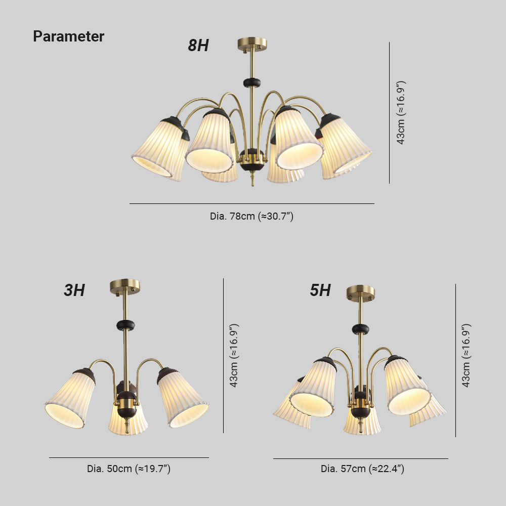 Ray Rétro LED Lustre Or Métal Chambre À Coucher/Salle À Manger