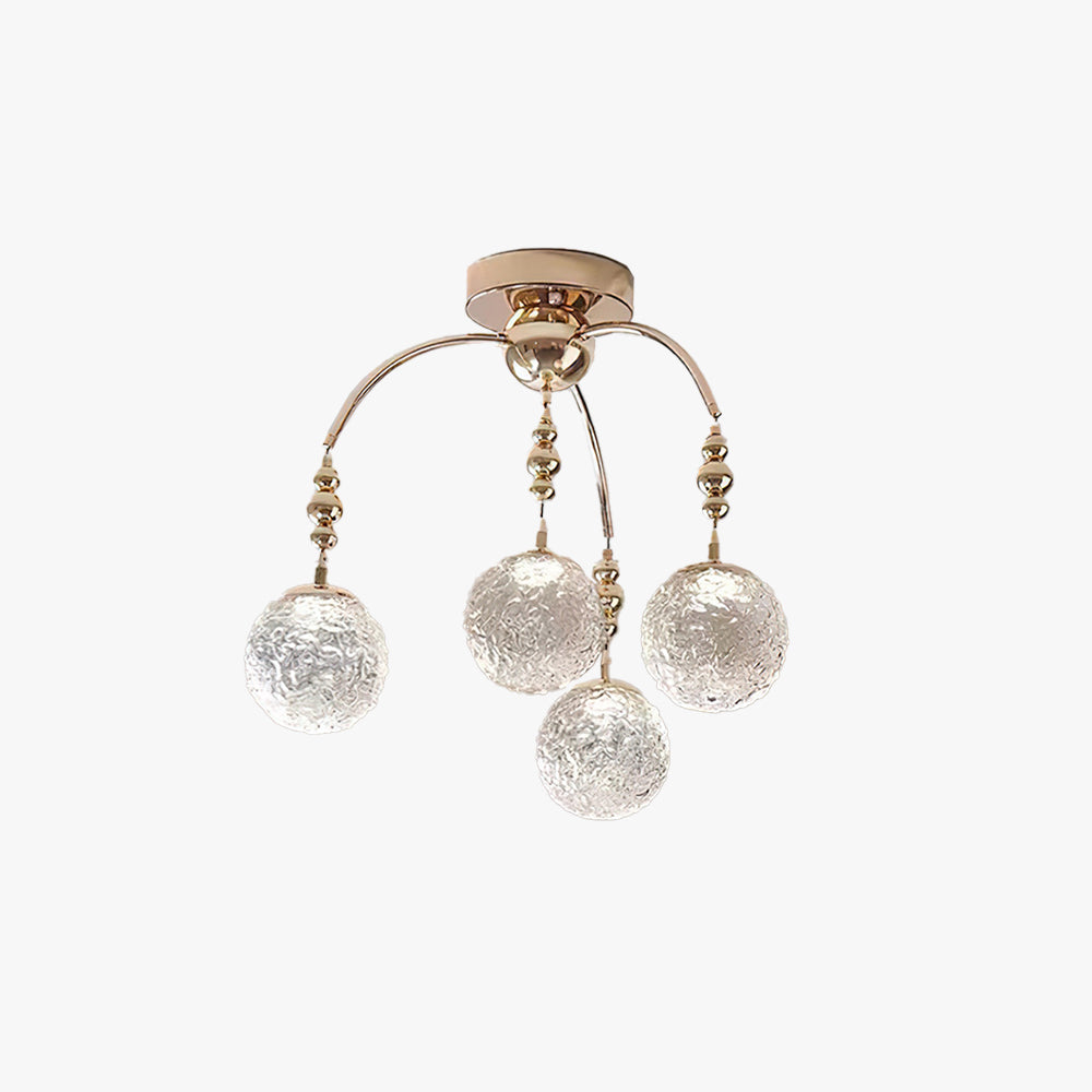 Valentina Nordique Minimaliste LED Lustre Métal Verre Chambre À Coucher