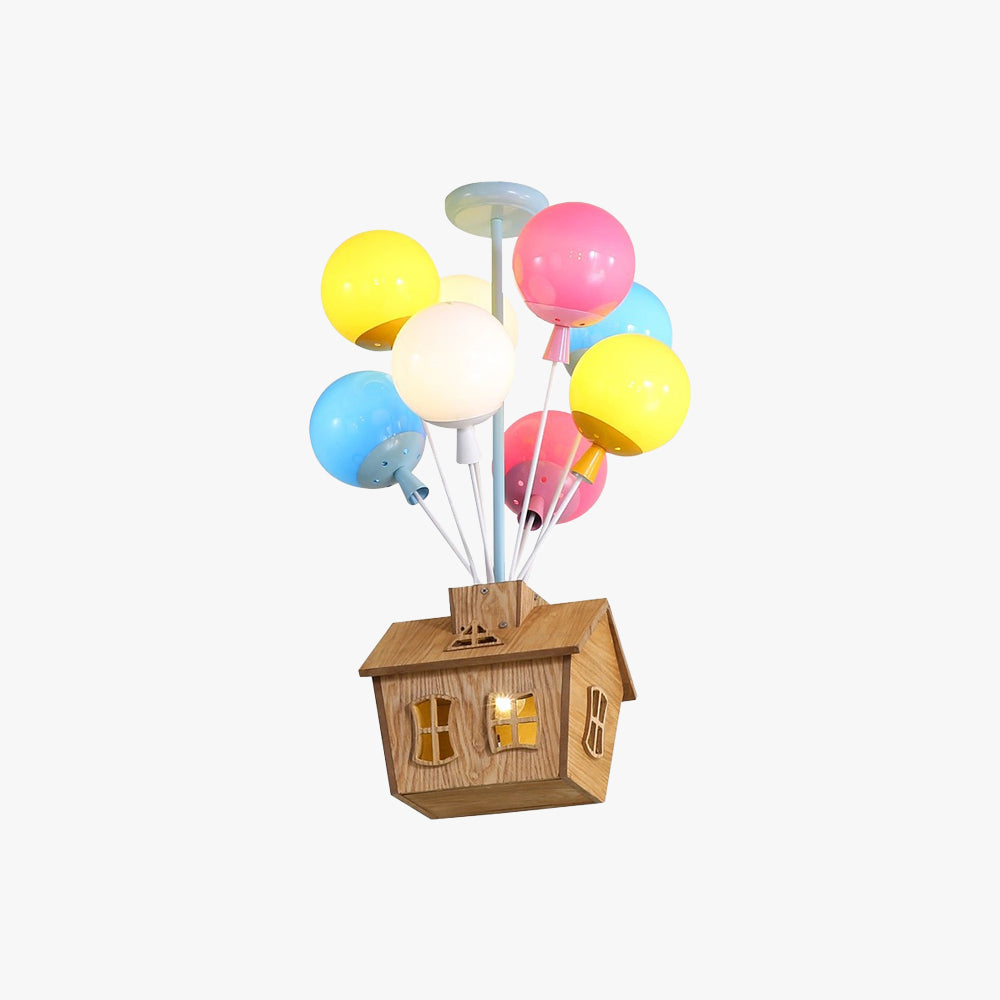 Aria Design LED Plafonnier Bois Métal Acrylique Salle Des Enfants