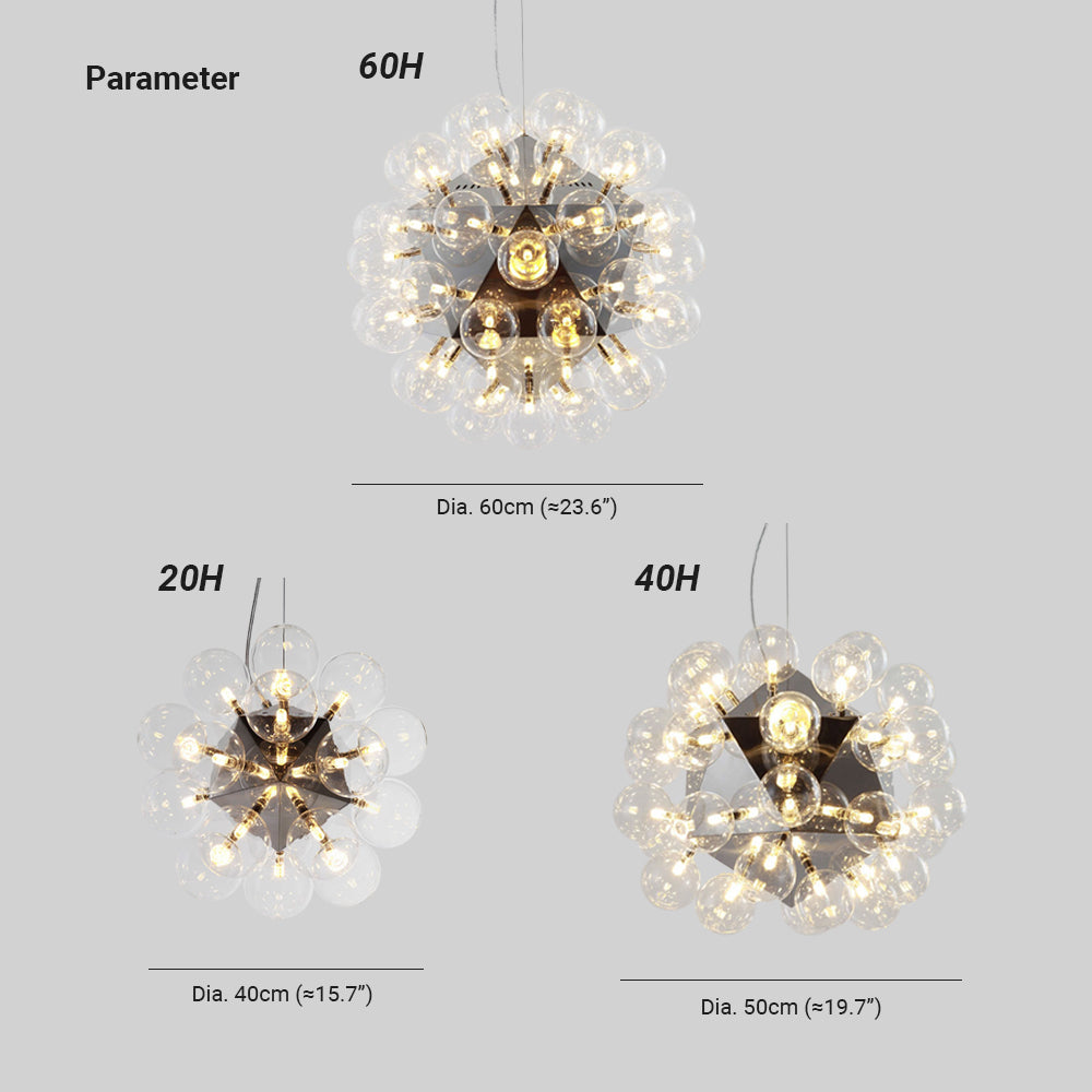 Silva Moderne LED Suspension Métal Verre Chambre À Coucher/Salon - Neutralighting