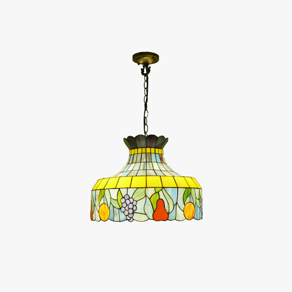 Tiffany Vintage LED Suspension Métal Verre Chambre À Coucher - Neutralighting