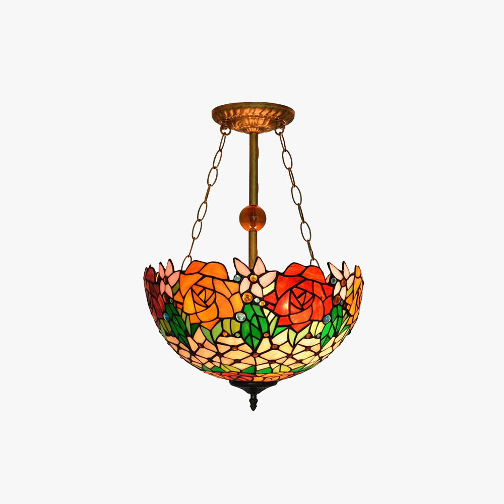 Tiffany Vintage LED Suspension Verre Chambre À Coucher - Neutralighting