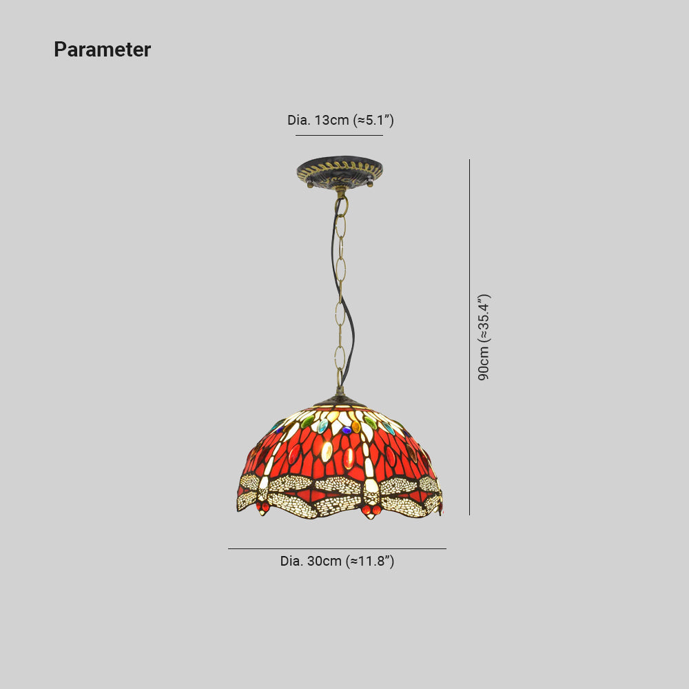 Tiffany Vintage LED Suspension Verre Chambre À Coucher/Salon - Neutralighting