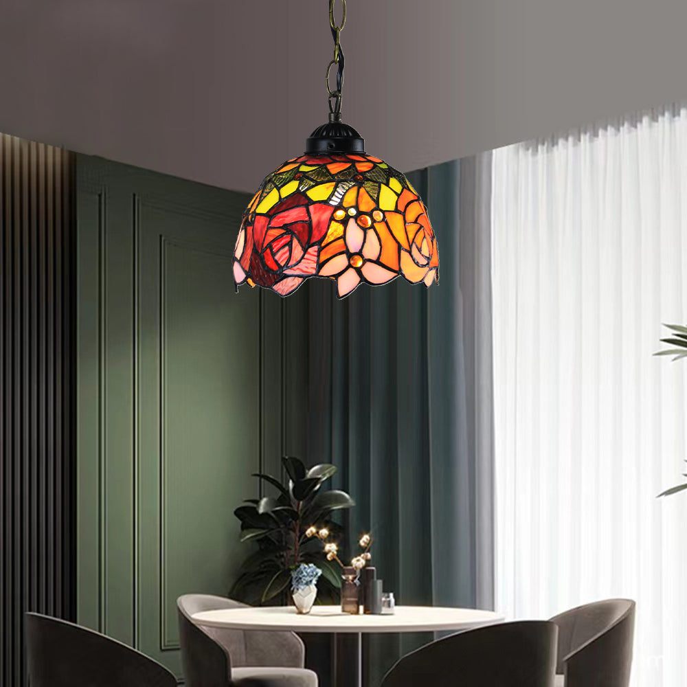Tiffany Cottage LED Suspension Métal Verre Chambre À Coucher/Salon - Neutralighting