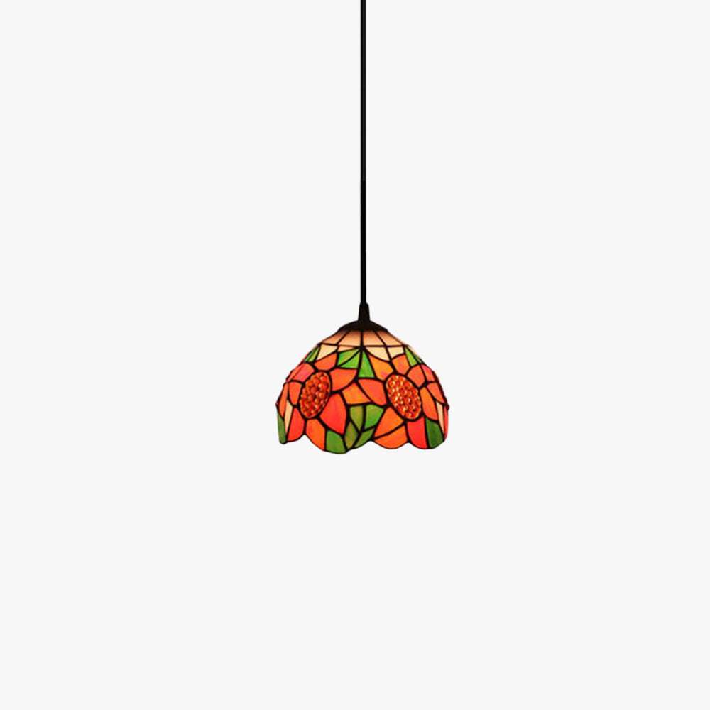 Tiffany Rétro LED Suspension Métal Verre Salon/Bar - Neutralighting