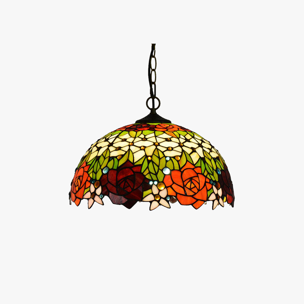 Tiffany Vintage Luxe Suspension Verre Chambre À Coucher - Neutralighting