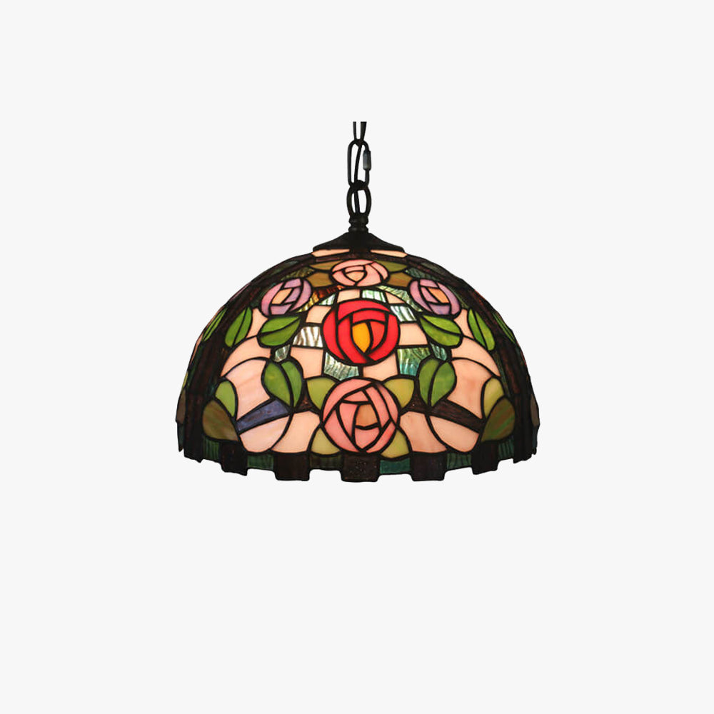 Tiffany Vintage LED Suspension Métal Verre Salon - Neutralighting
