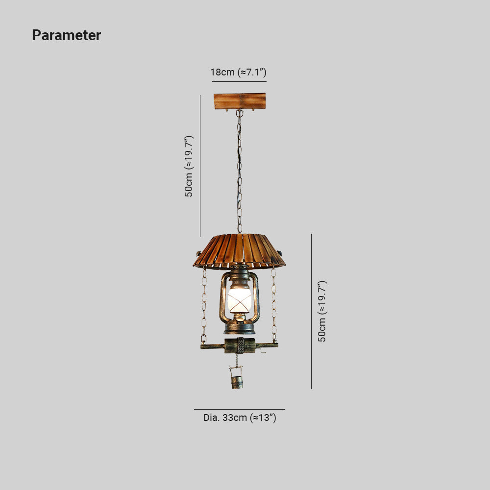 Silva Vintage LED Suspension Design Bambou Chambre À Coucher - Neutralighting