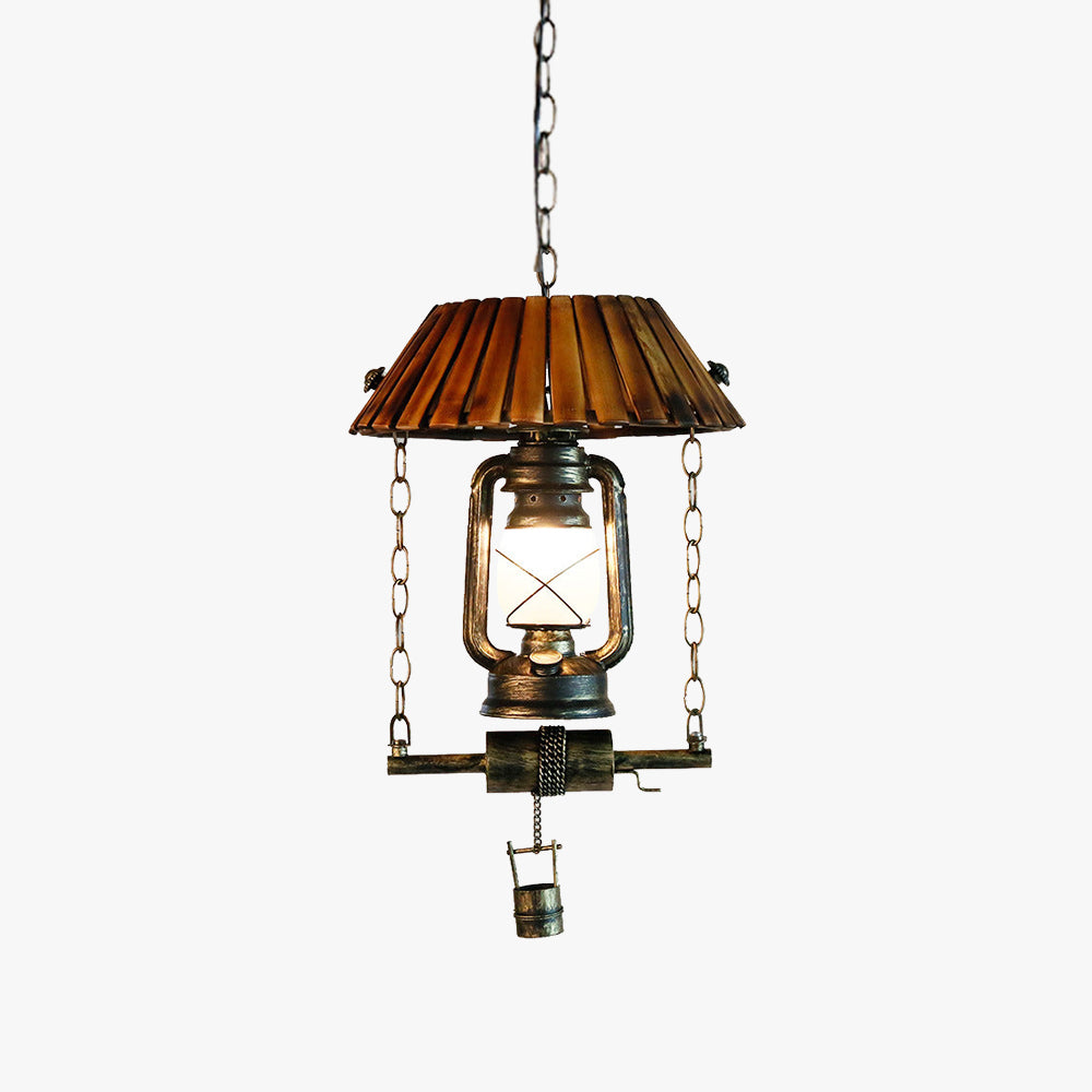 Silva Vintage LED Suspension Design Bambou Chambre À Coucher - Neutralighting