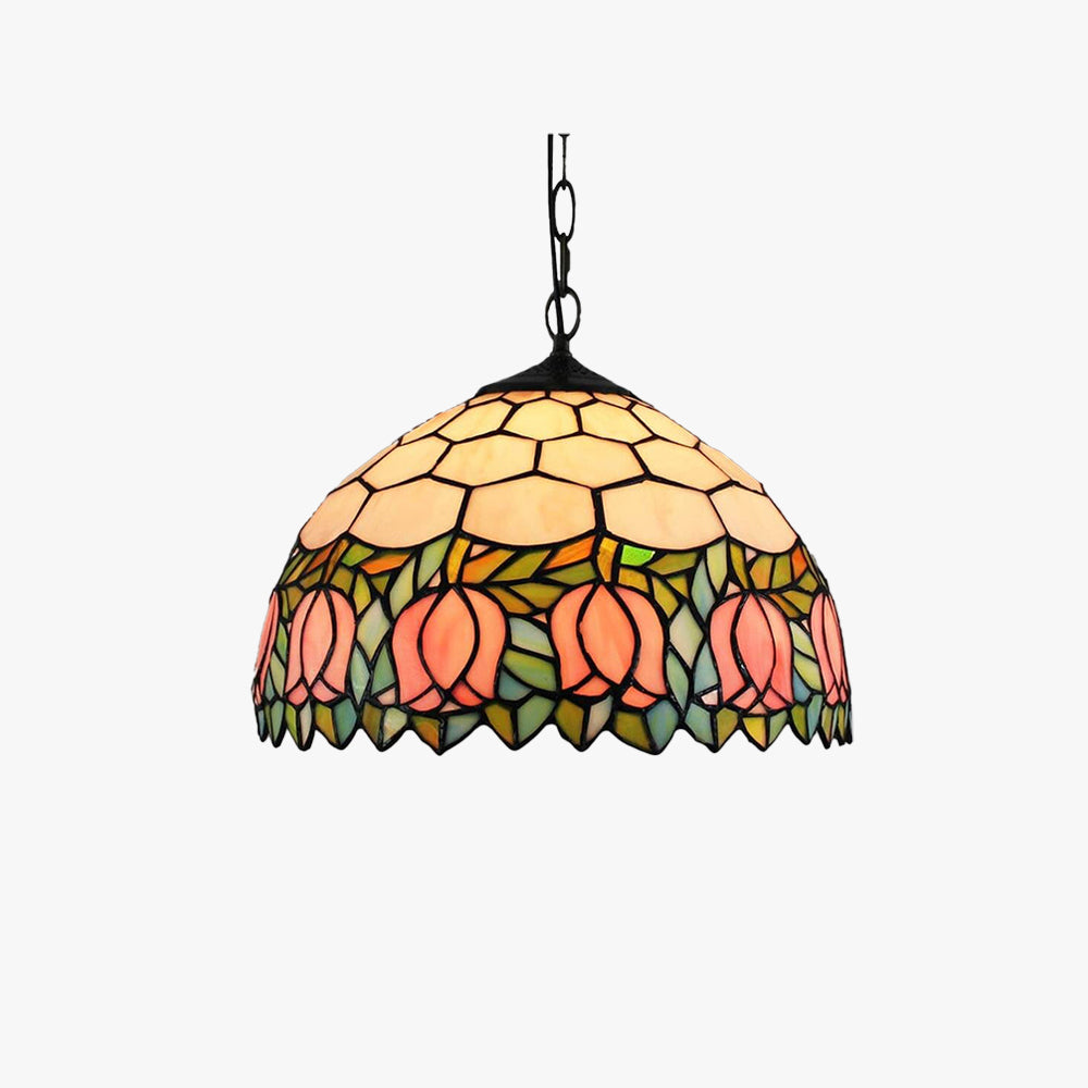 Tiffany Vintage Luxe Suspension Verre Métal Bar/Salon - Neutralighting