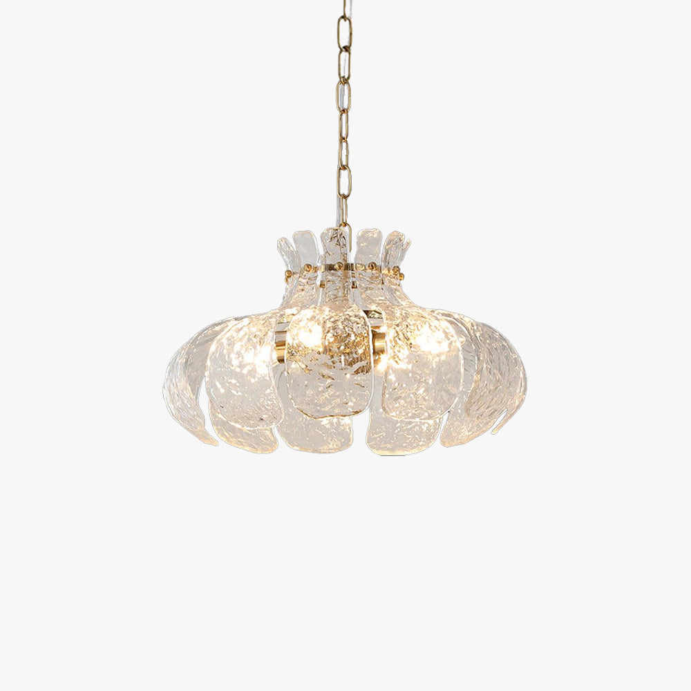 Arisha Moderne Forme Poire Lustre Glace Fusion Verre Chambre À Coucher