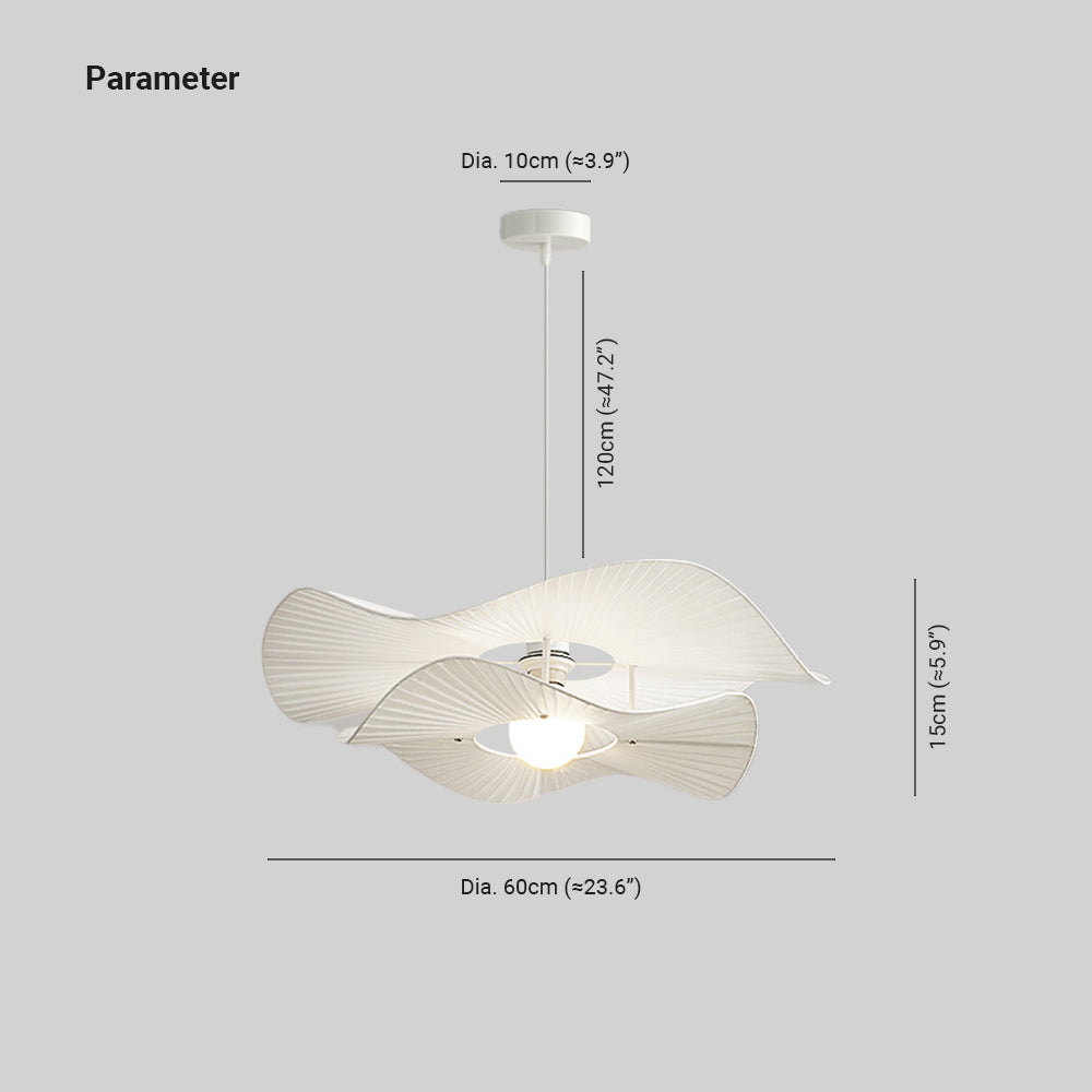 Saku Moderne LED Suspension Métal Tissu Salon - Neutralighting