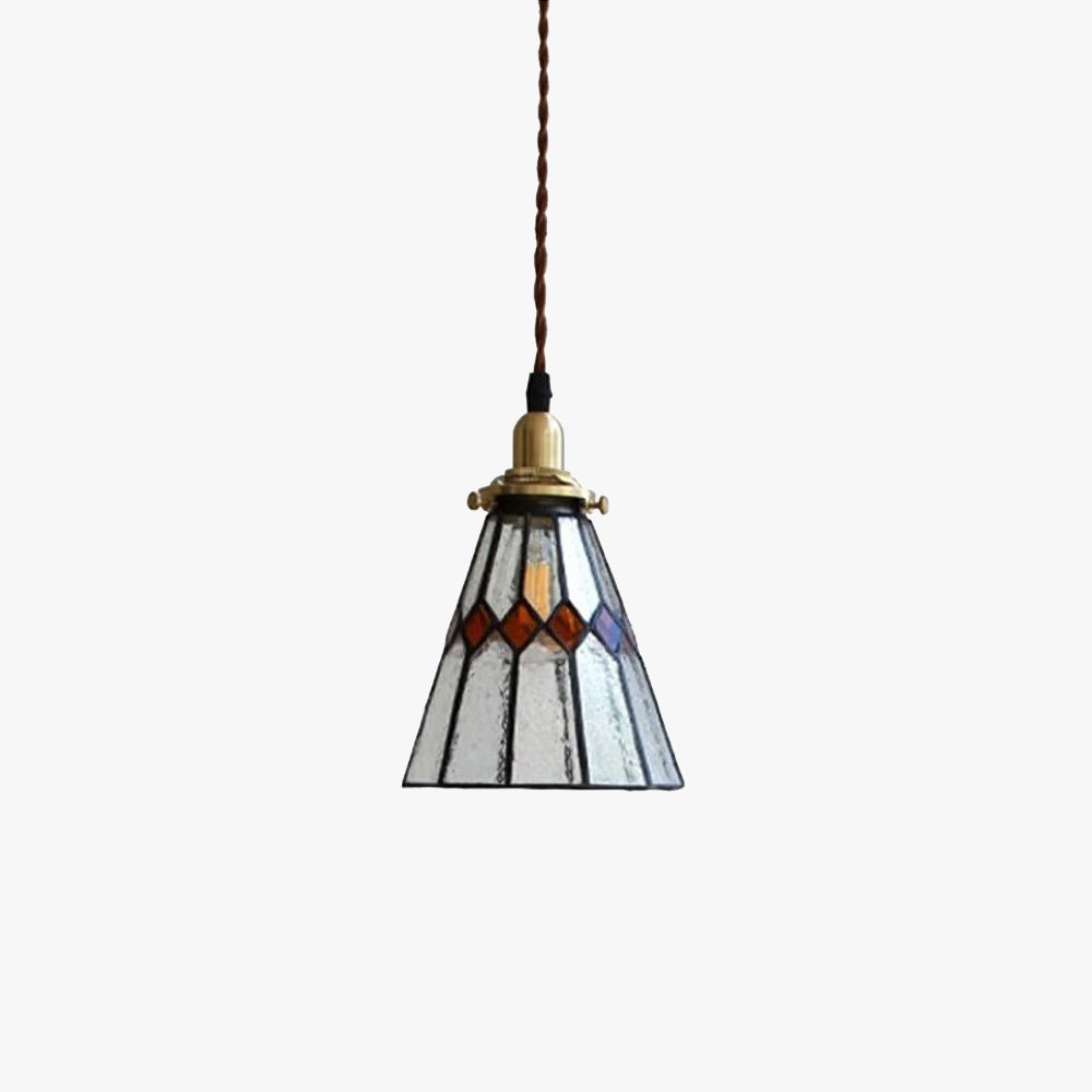 Tiffany Suspension Luminaire LED Vintage Métal/Verre Chambre/Salon - Neutralighting