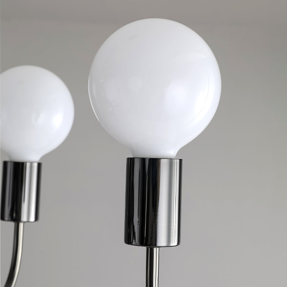 Valentina Lustre Médiéval LED Sphérique Noir Métal Salon