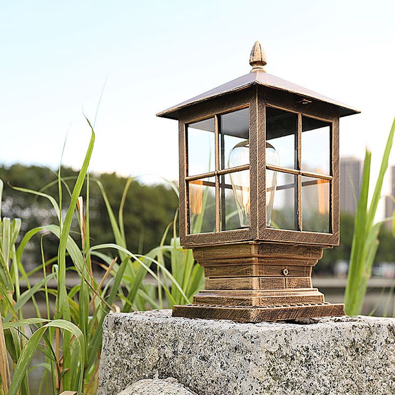 Silva Lampe de Poteau en forme de Lanterne, L 35CM