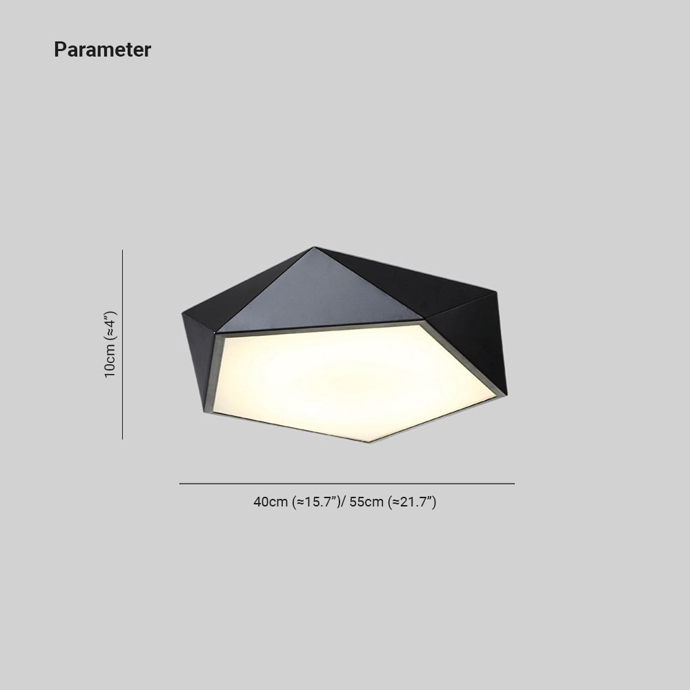 Arisha Design LED Plafonnier Simple Moderne Métal Noir/Blanc Salon - Neutralighting