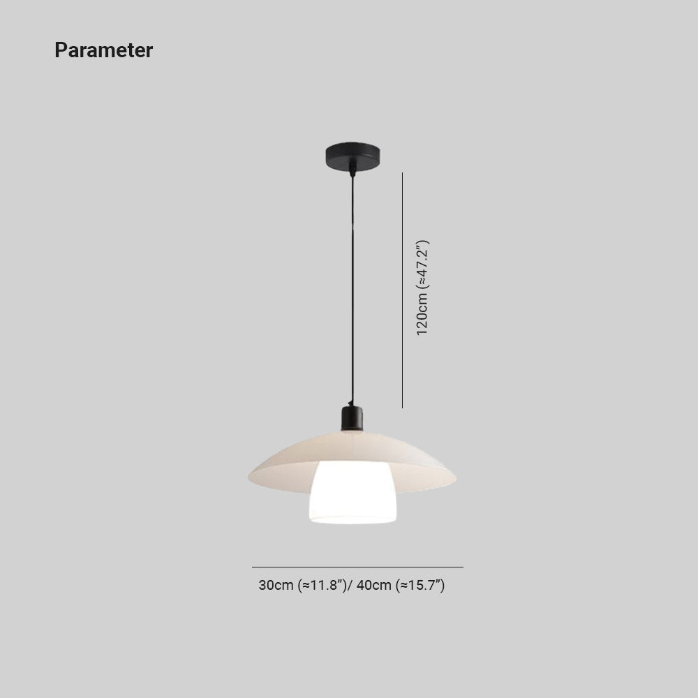 Arisha Suspension Dôme Nordique, Verre/Metal, Blanc, Chambre - Neutralighting