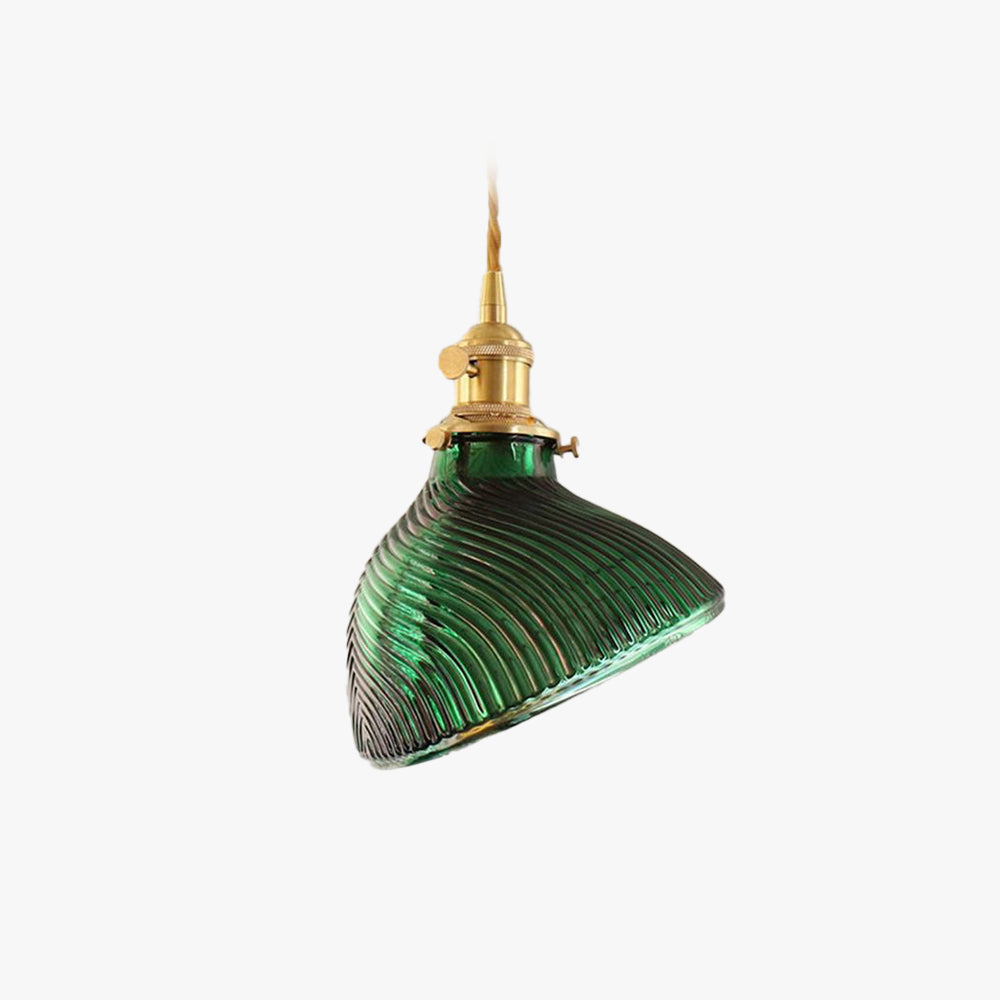 Valentina Suspension Cylindre/Géométrie Vintage, Métal/Verre, Vert, Salle à Manger - Neutralighting