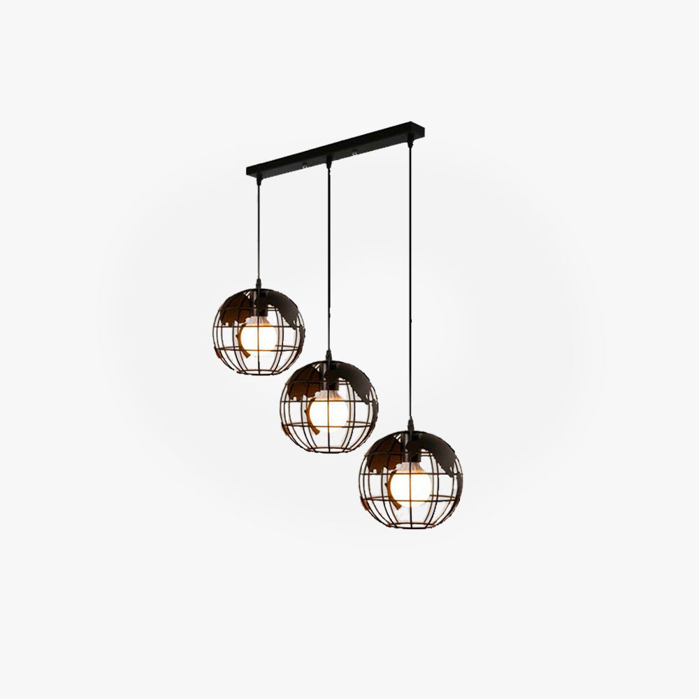 Silva Suspension Sphère/Multi Moderne, Métal, Noir/Blanc, Salon - Neutralighting