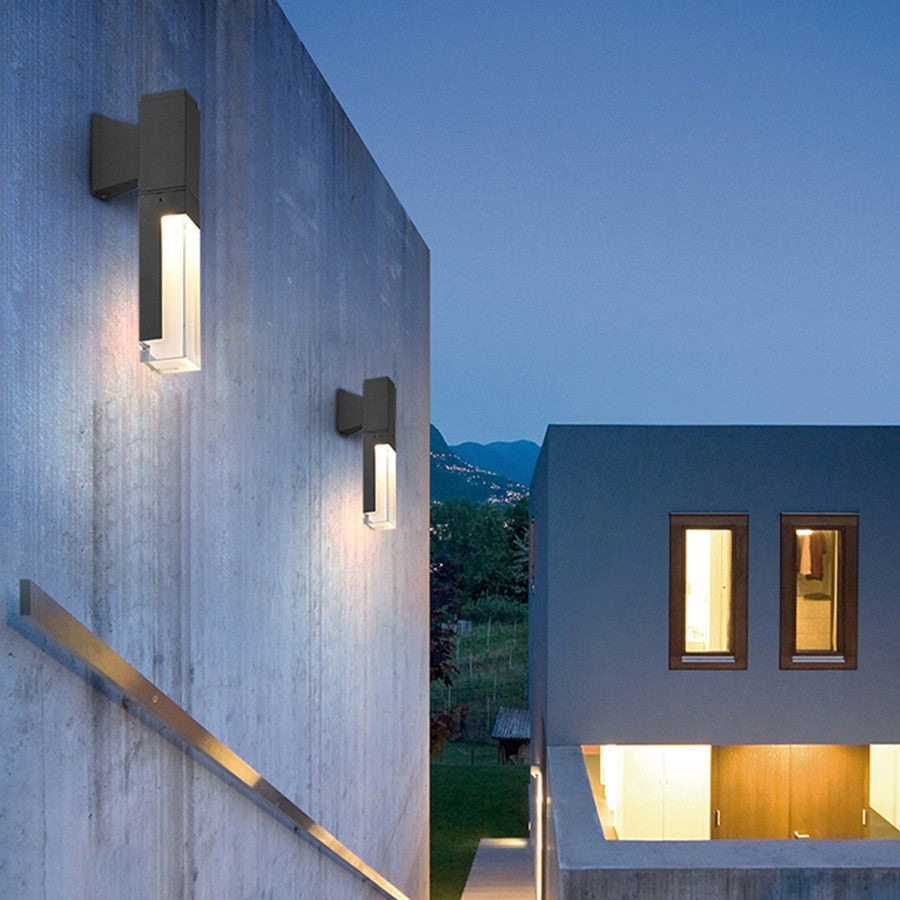 Gaela Applique Murale Rectangulaire Moderne Noir. Couloir - Neutralighting