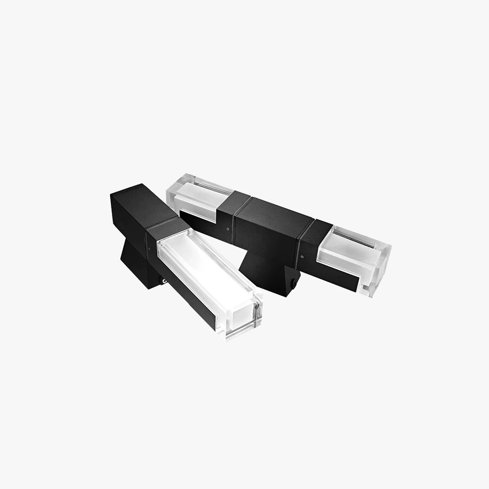 Gaela Applique Murale Rectangulaire Moderne Noir. Couloir - Neutralighting