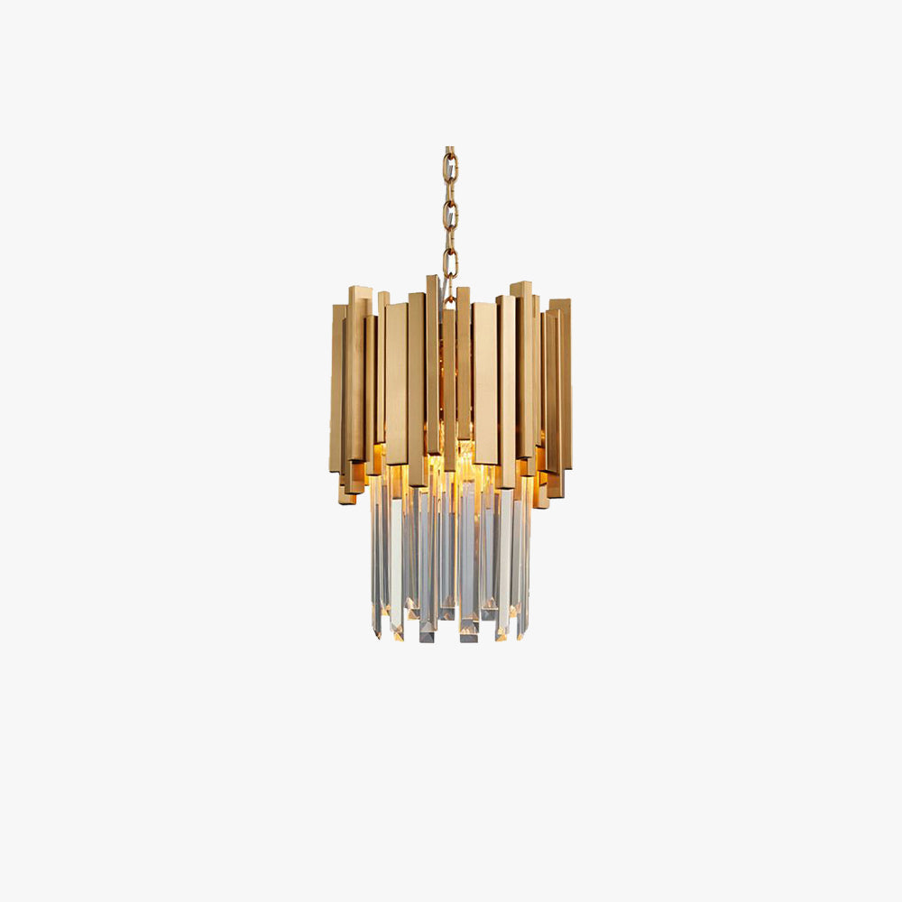 Kristy LED Suspension Or Chromé Métal Cristal Salon Chambre à couche - Neutralighting