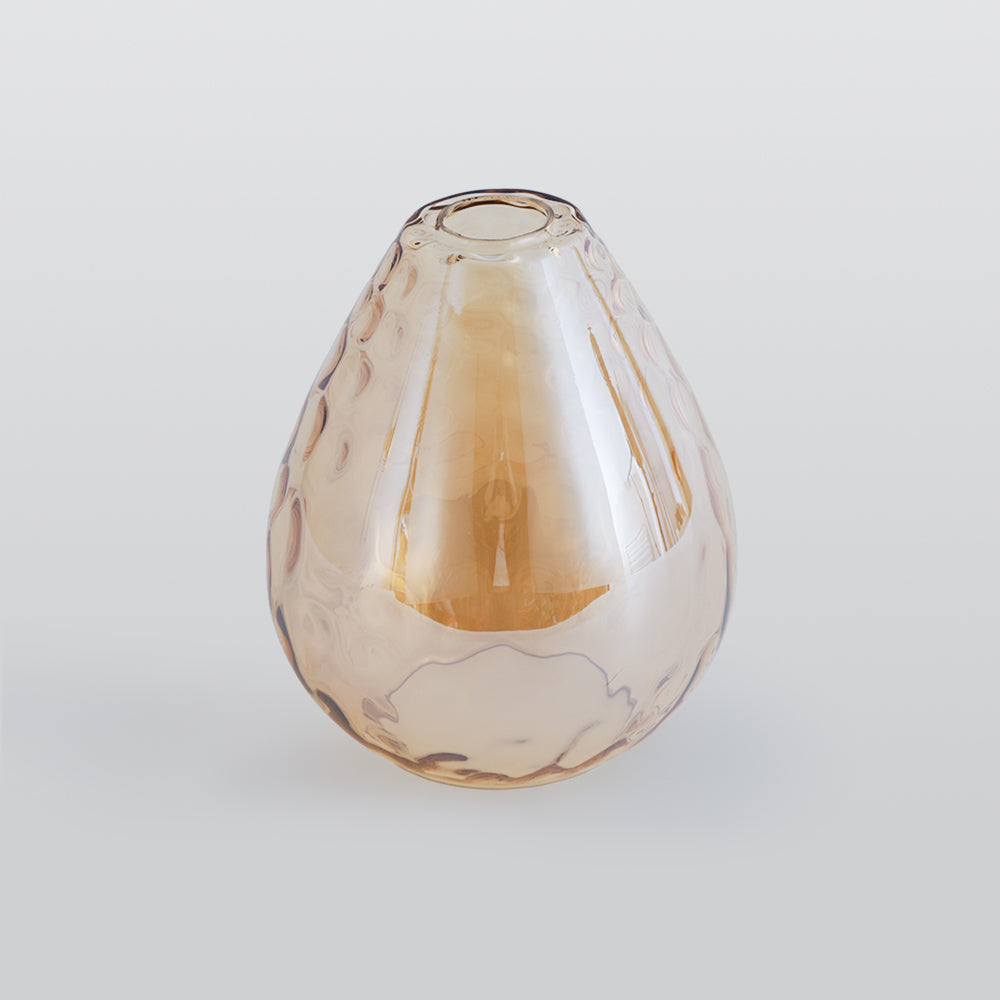 Arisha Vintage LED Suspension Ambre Verre Bois Chambre à coucher - Neutralighting