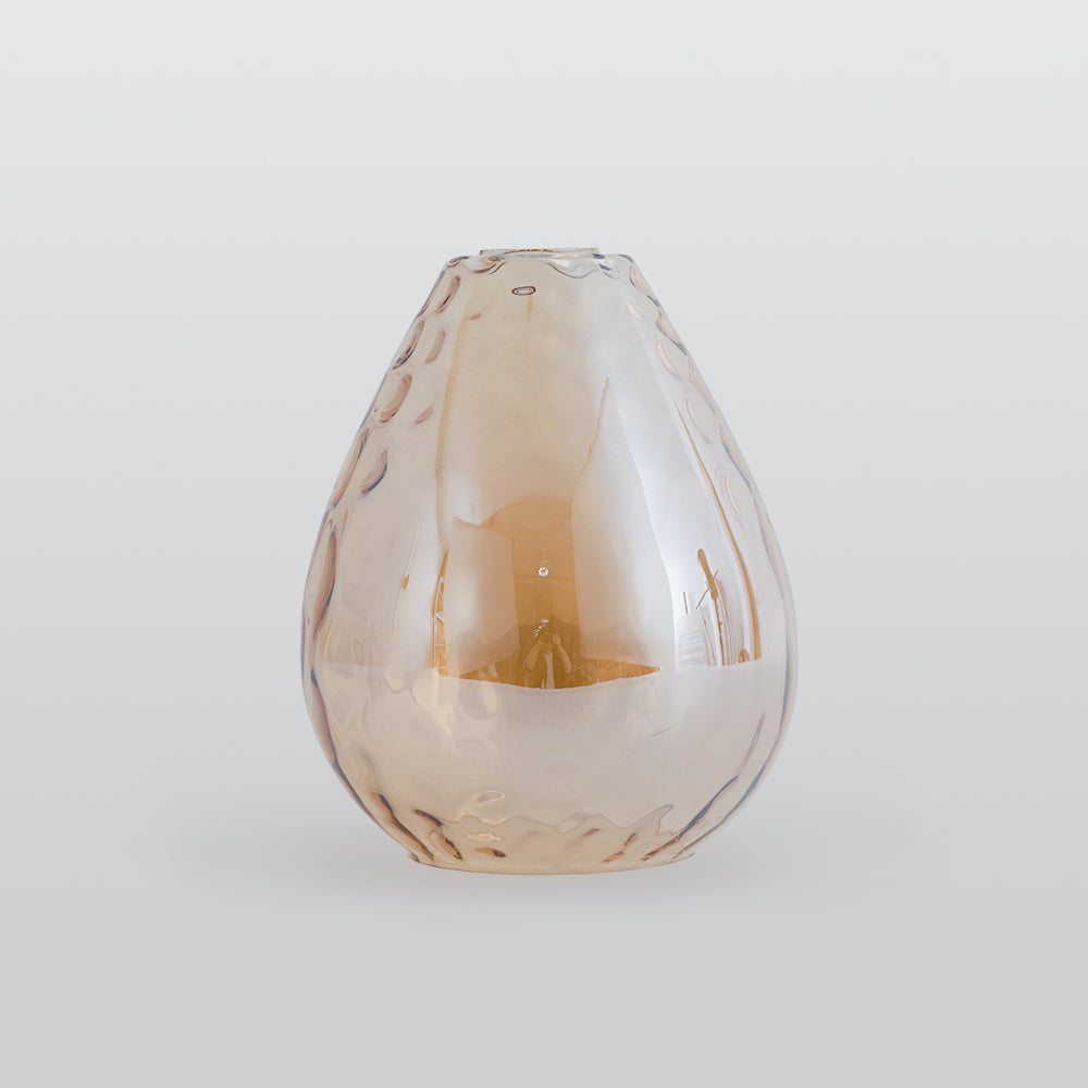 Arisha Vintage LED Suspension Ambre Verre Bois Chambre à coucher - Neutralighting