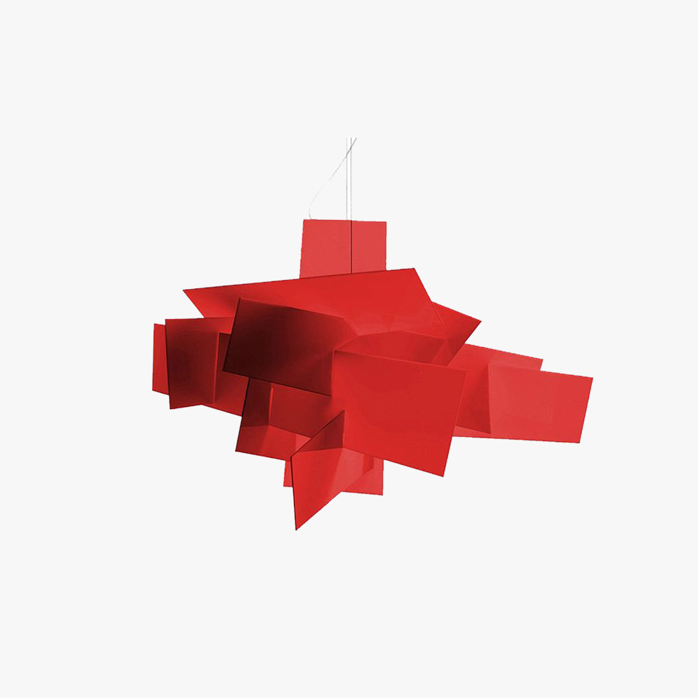 Ritta Art LED Suspension Blanc Rouge Métal Acrylique Salon - Neutralighting