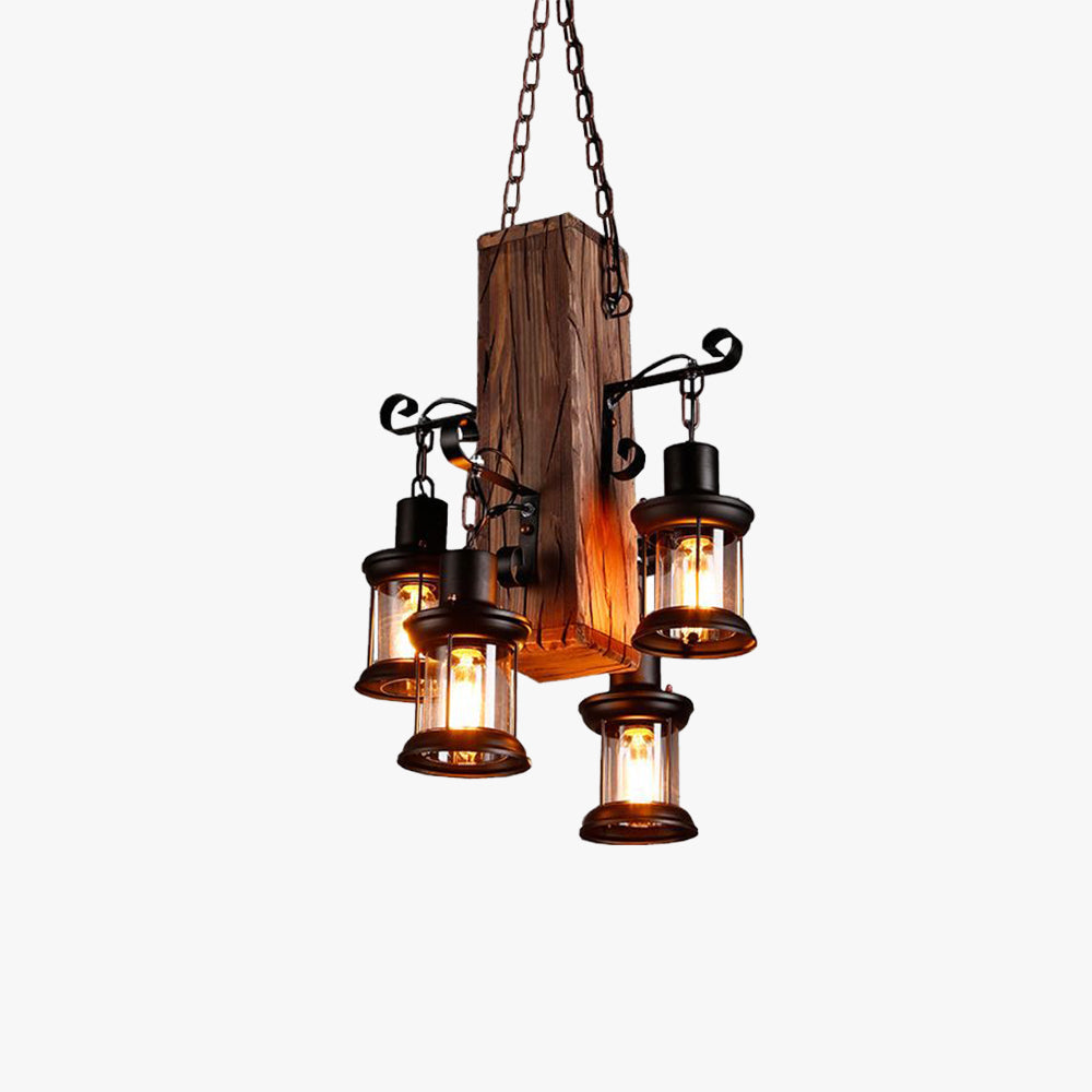 Epoch Vintage LED Lustre Noir Métal/Verre Salon Chambre à coucher - Neutralighting