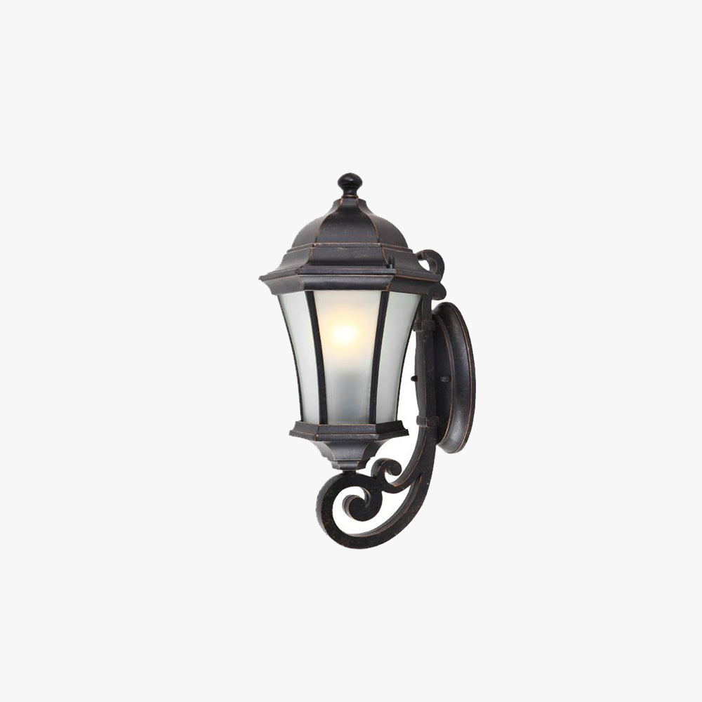 Silva Vintage LED Applique Noir Métal Verre Extérieur Jardin Balcon - Neutralighting