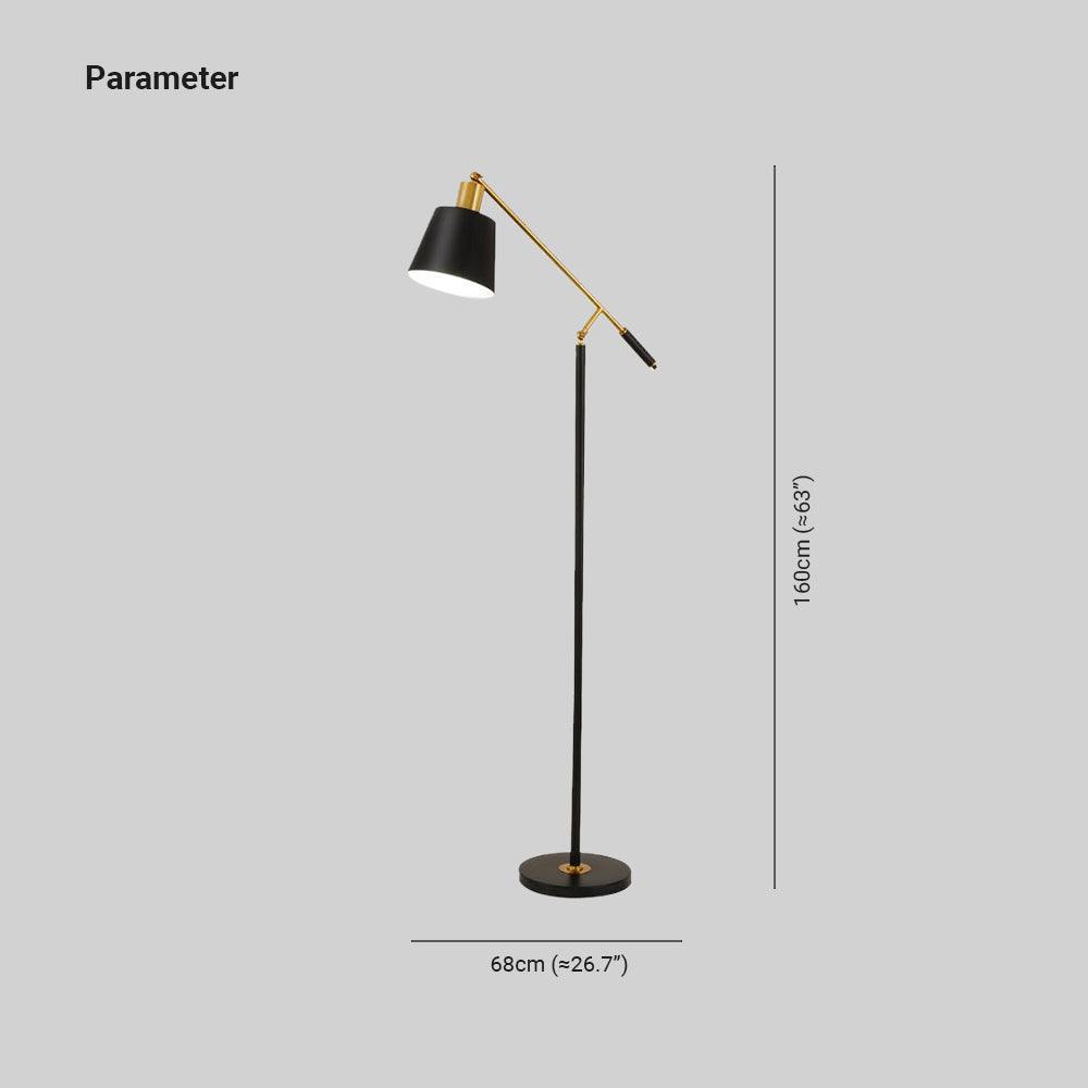 Mira Moderne LED Lampadaire Dôme  Noir Métal Salon Salle à manger