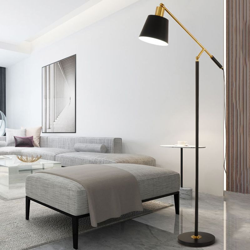 Mira Moderne LED Lampadaire Dôme  Noir Métal Salon Salle à manger
