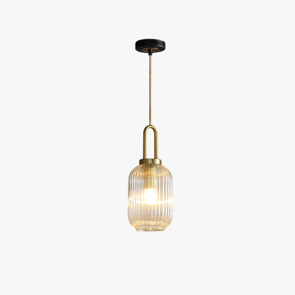 Arisha Moderne LED Suspension Doré Métal Verre Salle à Manger - Neutralighting