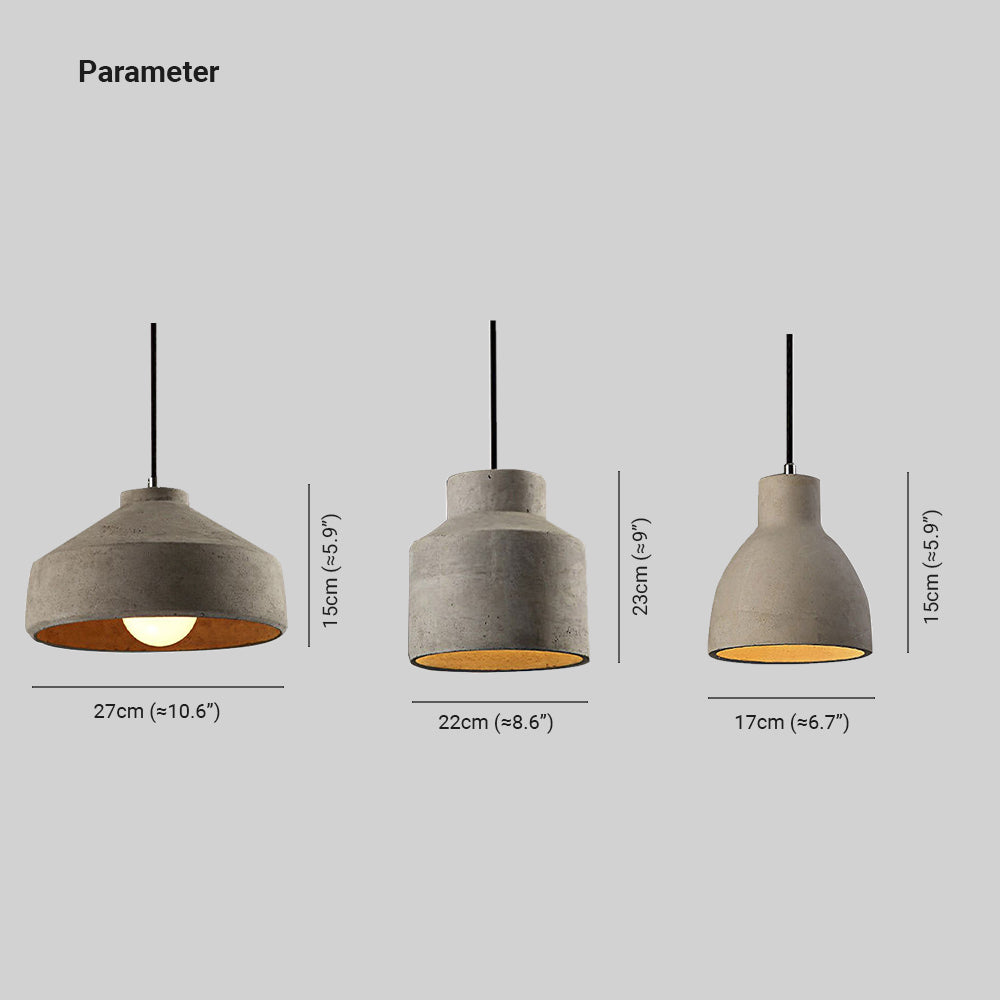 Avi Dôme LED Suspension Gris Fumé Chambre Métal/Ciment Chambre à coucher - Neutralighting