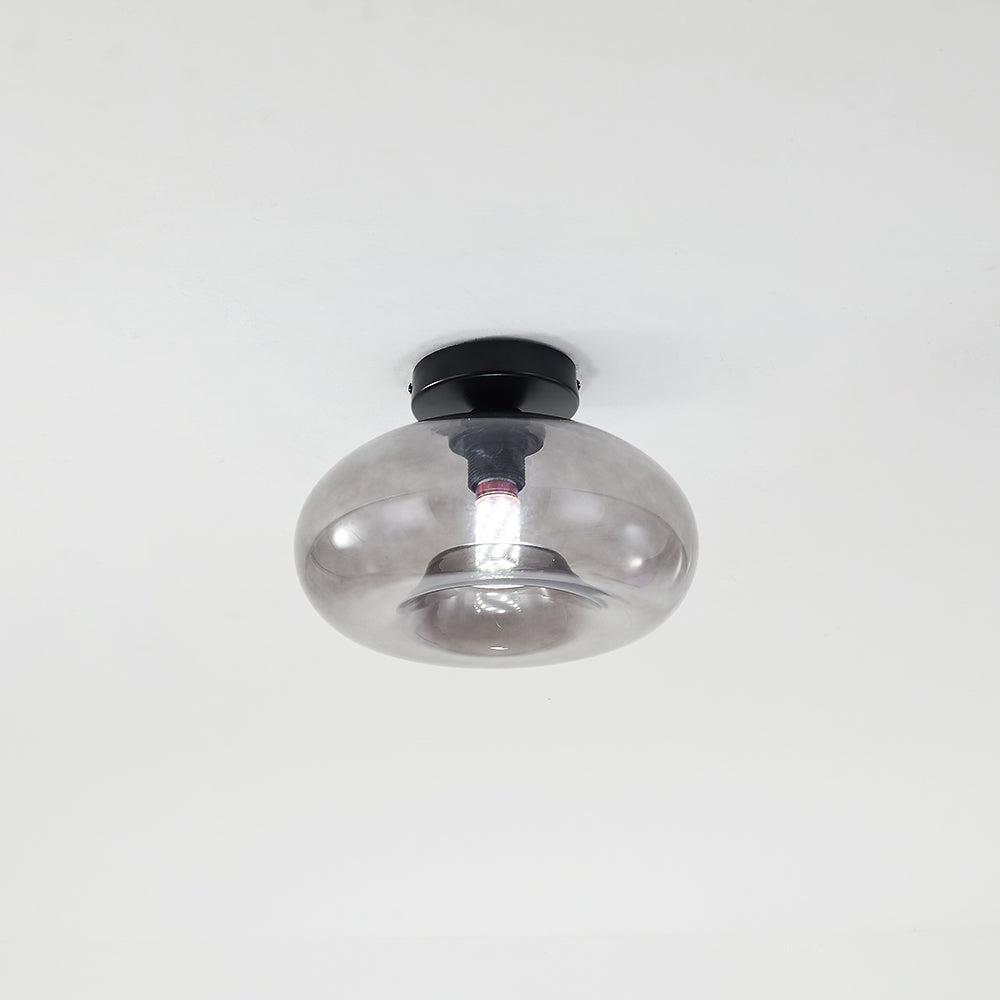 Arisha Oval Industriel LED Plafonnier Rouge/Marron/Ambre/Bleu Métal/Verre Salon - Neutralighting