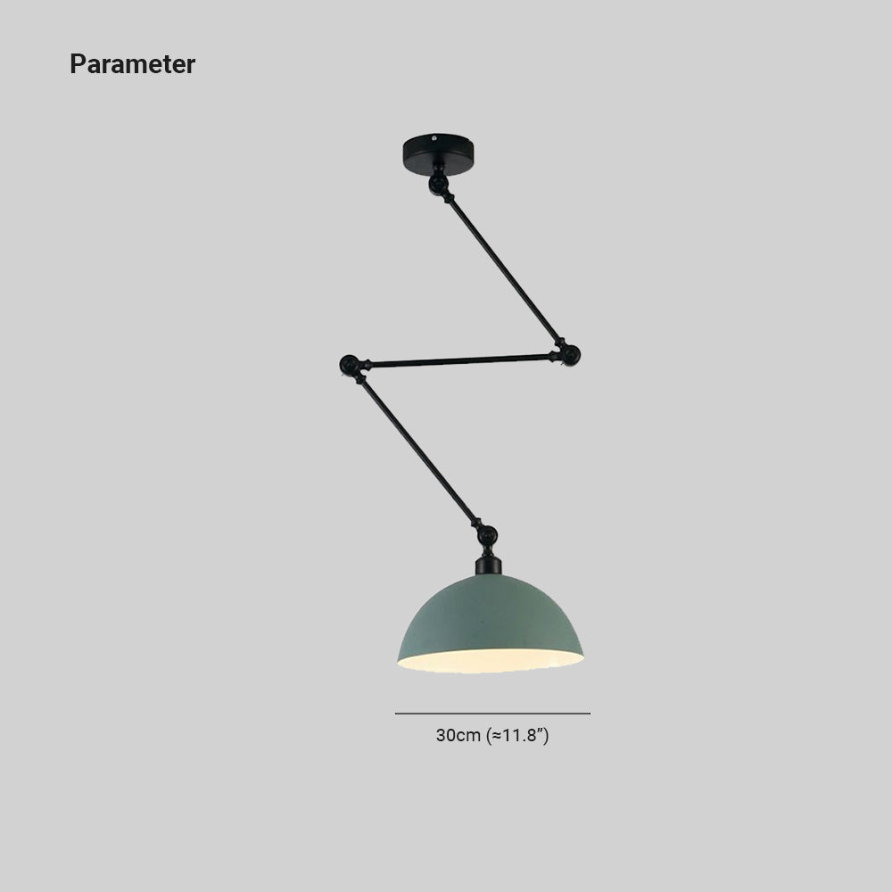 Aria Dôme Moderne LED Suspension Noir/Vert Métal Chambre à coucher - Neutralighting