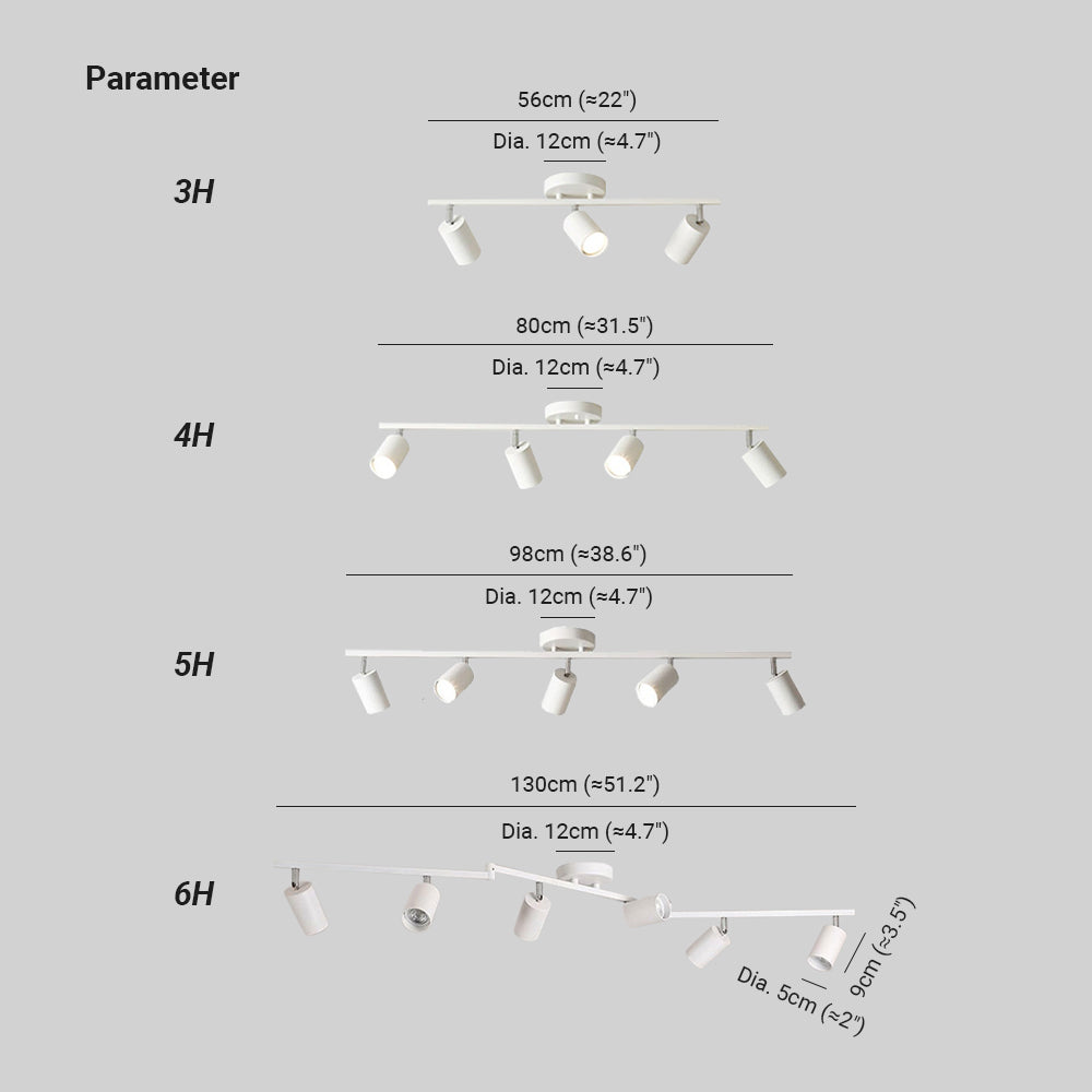 Arisha Moderne LED Plafonnier Blanc Noir Métal Salon Chambre à coucher - Neutralighting