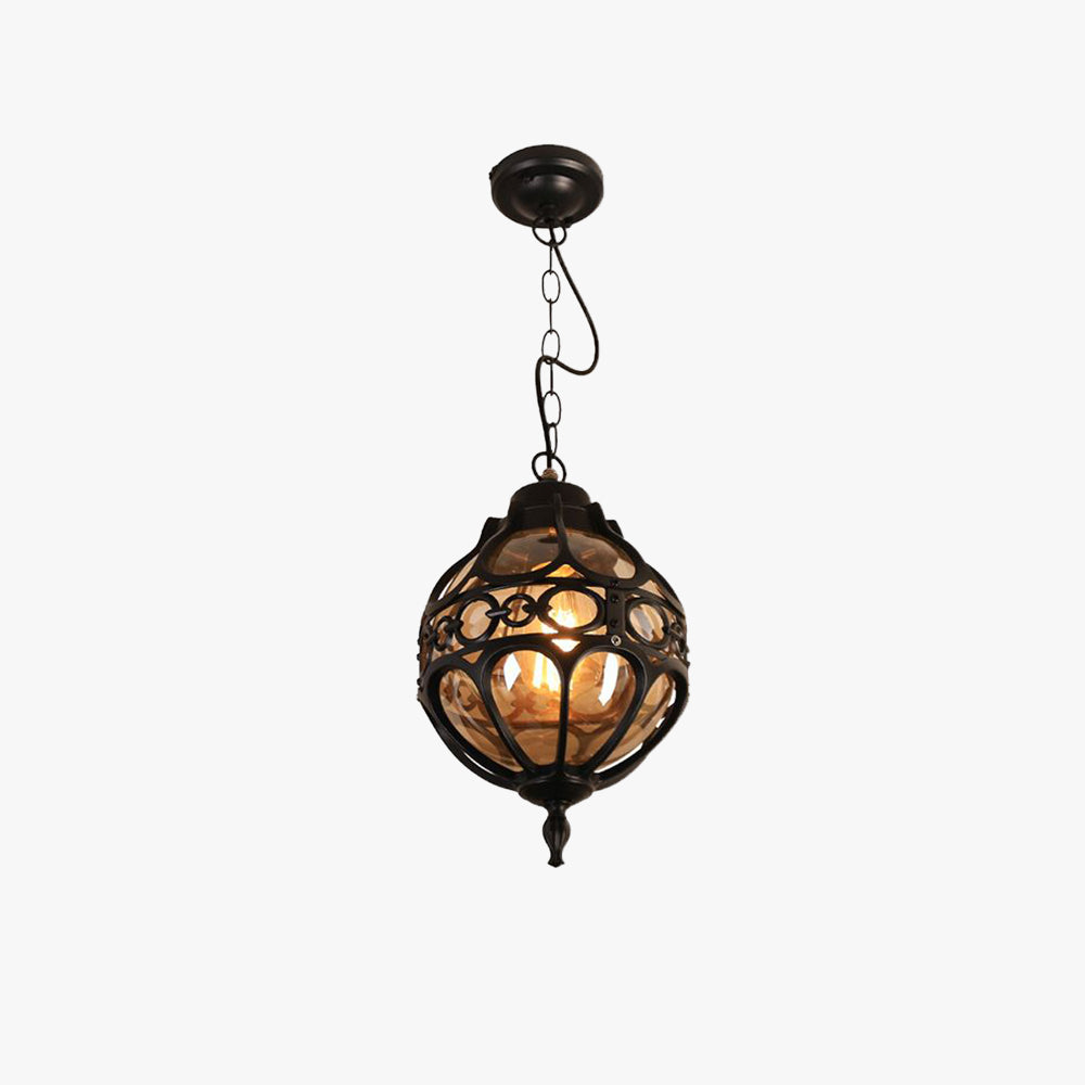 Silva Sphère Vintage LED Suspension Noir Bronze Métal Verre Salon Chambre à coucher - Neutralighting