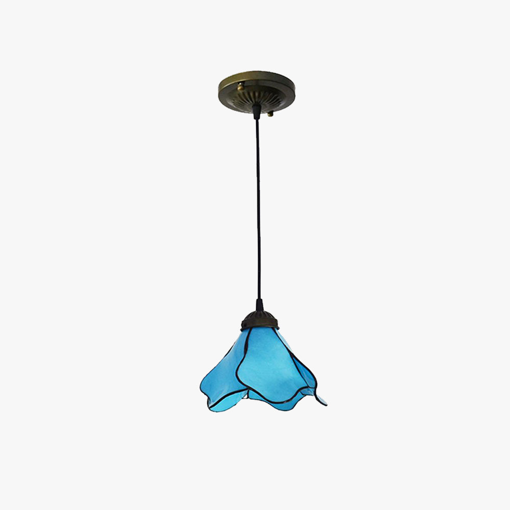Ray Fleur Moderne LED Suspension Rose Bleu Métal Résine Salon - Neutralighting